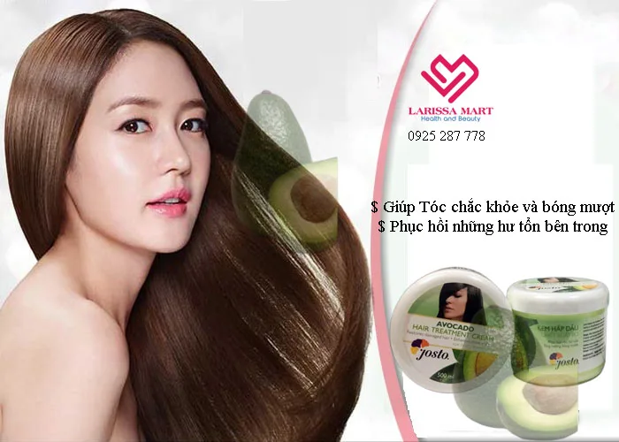 Kem hấp dầu, Ủ tóc Bơ Josto 500ml - Phục hồi hư tổn và Tăng cường bóng mượt  | Larissa Mart