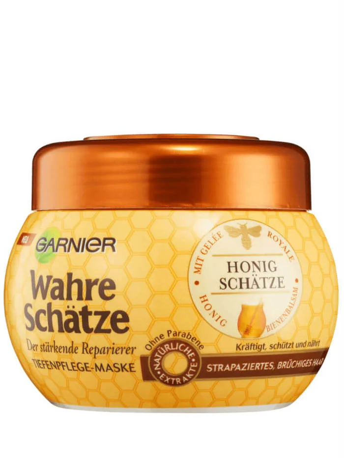 Kem ủ tóc GARNIER Wahre Schätze Honig mật ong phục hồi tóc hư tổn, gãy rụng,