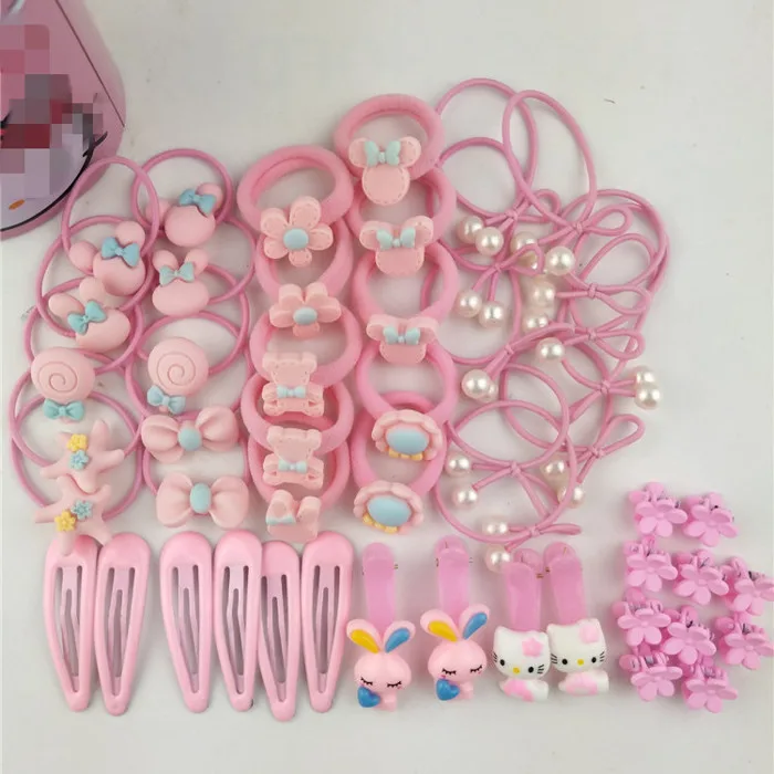 Hộp 50 Kẹp Tóc Và Dây Cột Tóc Cho Bé Gái Hình Mèo Kitty Siêu Dễ Thương |  Lazada Việt Nam