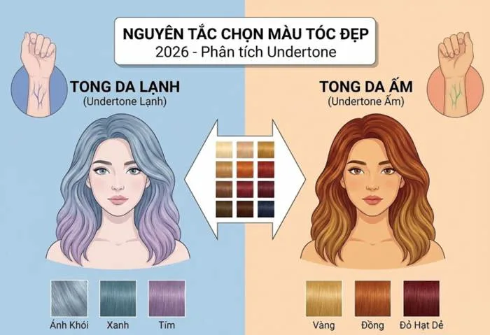 Top 20+ màu tóc đẹp 2026: Đón đầu xu hướng, tôn da, không cần tẩy