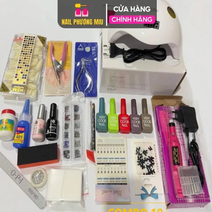 Combo Trọn Bộ Làm Nail Cơ Bản Số 10 Nail Phương Miu Đầy Đủ Dụng Cụ Cho Học  Viên Và Người Mới Bắt Đầu Nữ Women