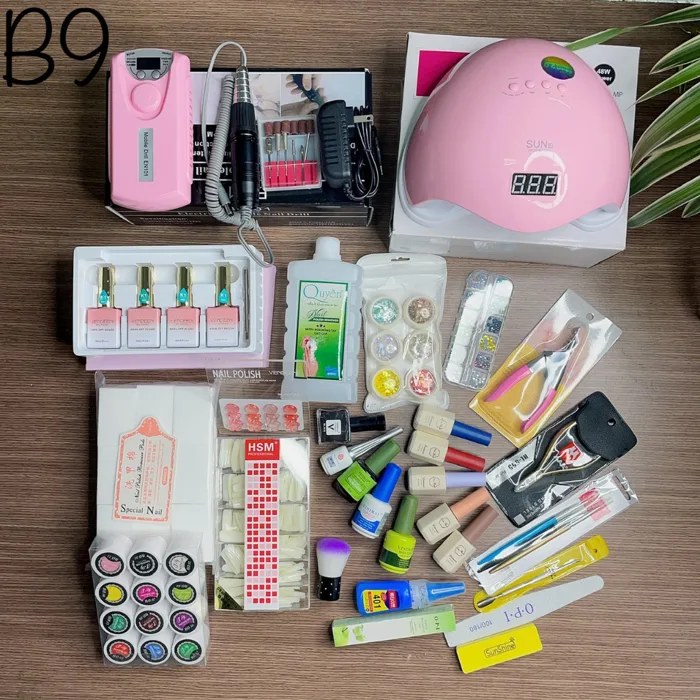Cốp đồ học làm nail nâng cao , Bộ dụng cụ học làm nail cơ bản cá nhân, com  bo học làm nail