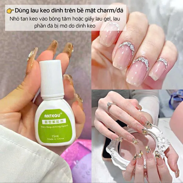 Nước tháo móng úp móng giả phá keo dùng để tháo móng nhanh Nước tháo móng úp móng giả phá keo dùng để tháo móng nhanh
