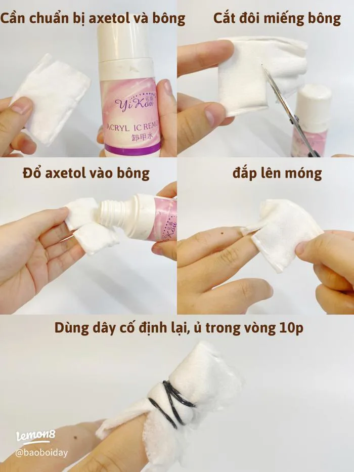 Cách tháo móng giả tại nhà an toàn, không đau, không hư móng thật Cách tháo móng giả tại nhà an toàn, không đau, không hư móng thật