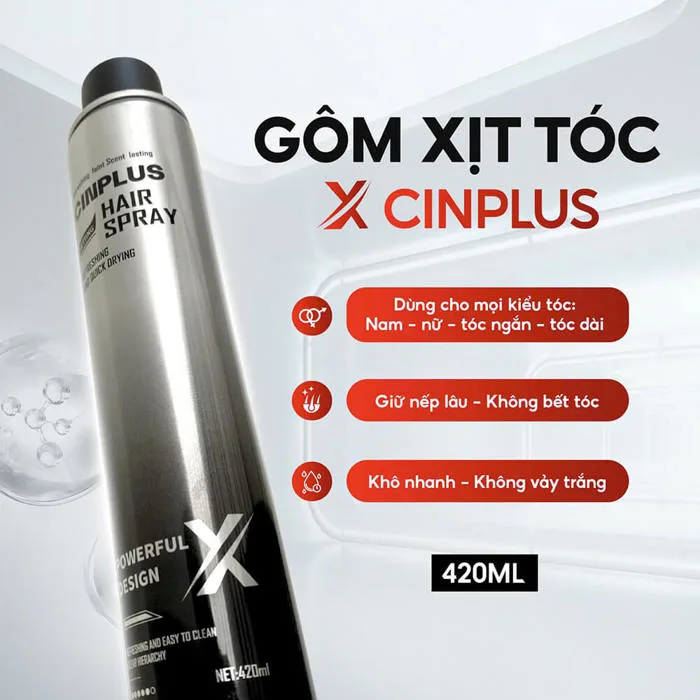 Trải nghiệm gôm xịt tóc Cinplus Line X new 2026