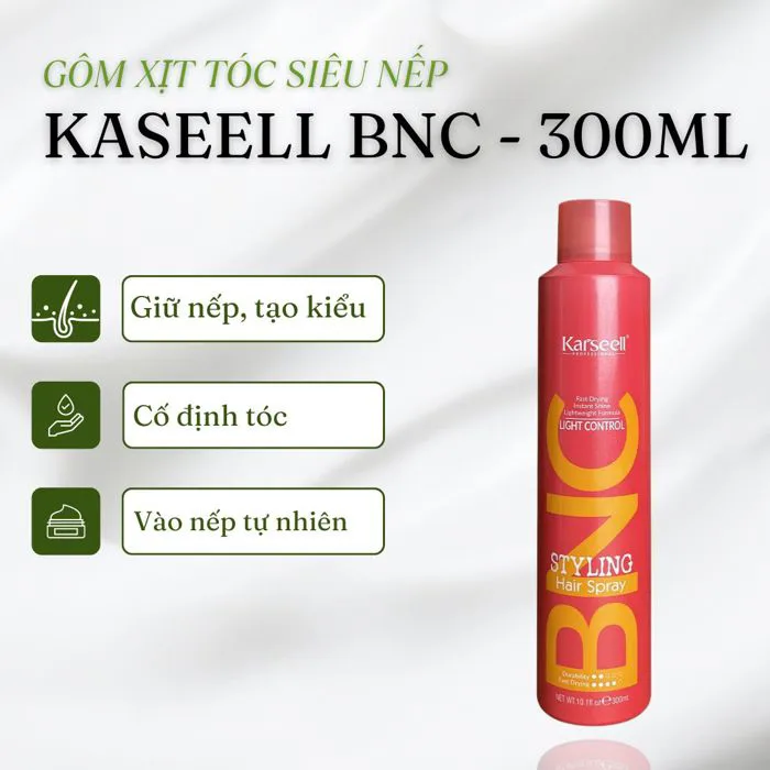 Gôm xịt tóc Karseell BNC siêu nếp - 300ml - K&R Việt Nam