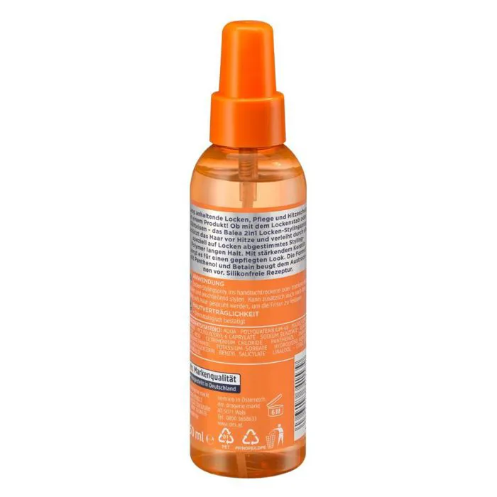 Xịt giữ nếp xoăn và bảo vệ nhiệt cho tóc Balea 2in1 Lockenstyling - 15 – Hàng Đức Little Germany