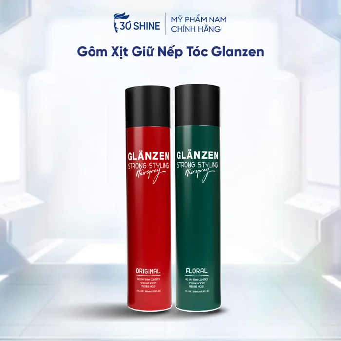 Gôm xịt giữ nếp tóc Glanzen 30Shine phân phối chính hãng giữ nếp tạo kiểu  đỉnh