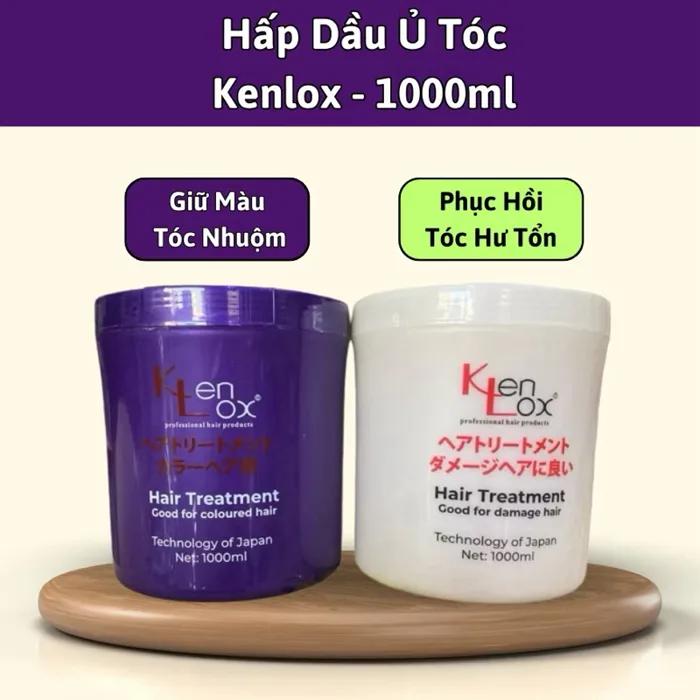Hấp dầu ủ toc KENLOX 1000ml , Giữ Màu tóc nhuộm , dưỡng tóc bóng mượt .