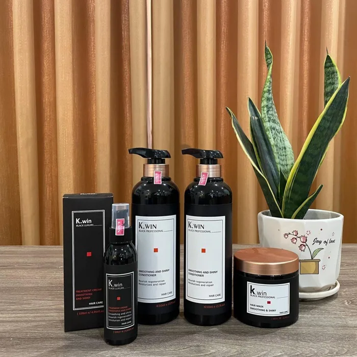 Kem ủ tóc, hấp tóc phục hồi tóc hư tổn Kwin smoothing and shiny 500ml dưỡng