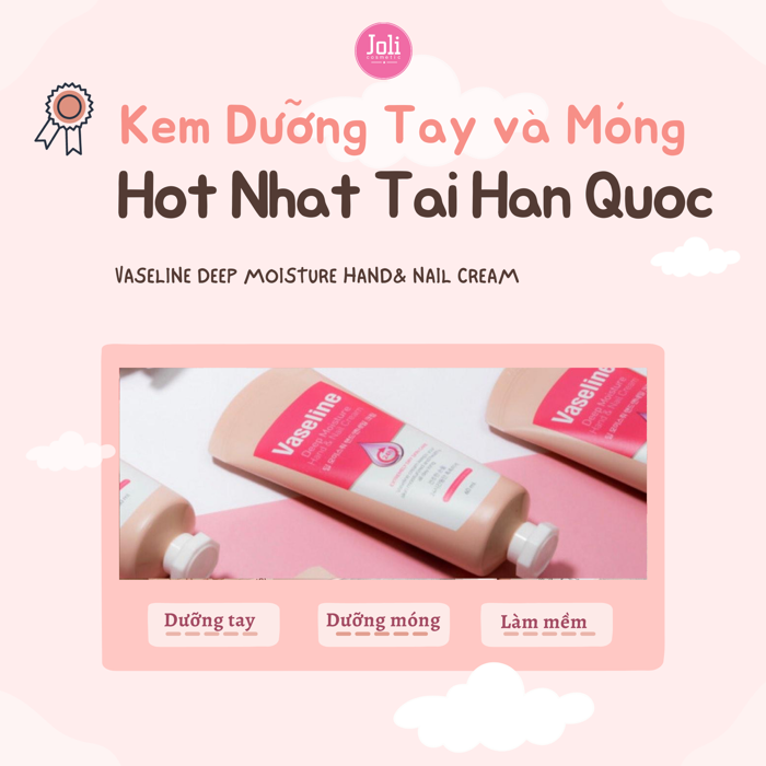 Kem Dưỡng Da Tay & Móng Vaseline Deep Moisture Hand & Nail Cream 60mlKem Dưỡng  Da Tay & Móng Vaseline Deep Moisture Hand & Nail Cream 60ml – JOLI COSMETIC