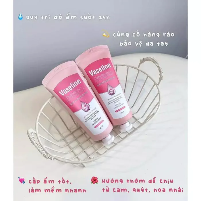 Kem dưỡng tay và móng Vaseline Deep Moisture Hand & Nail Cream 60ml Kissme  Cosmetics