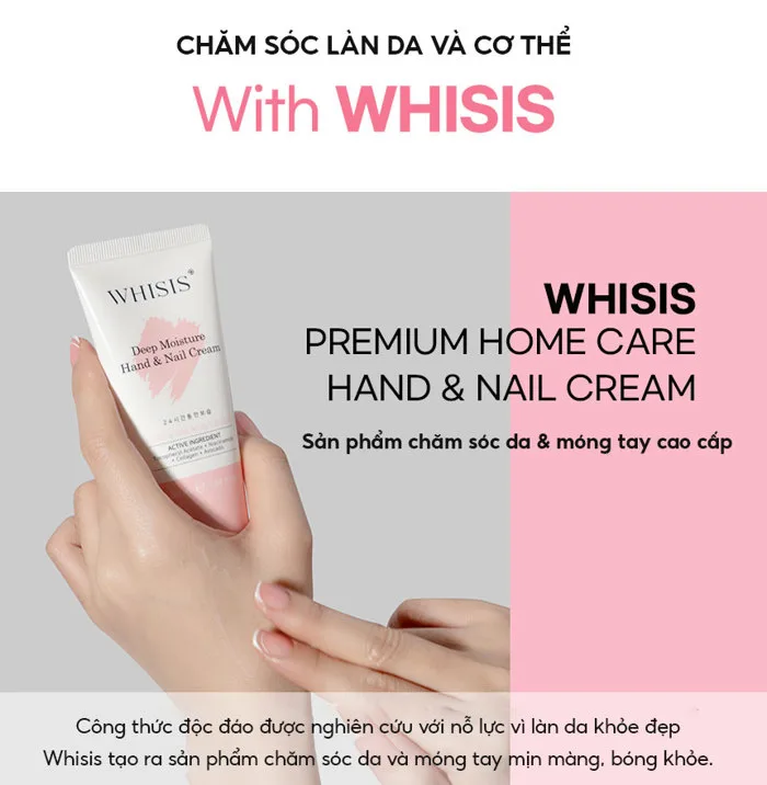 Kem Dưỡng Da Tay & Móng Mềm Mịn Hương Nước Hoa Whisis Deep Moisture Hand &  Nail Cream Dưỡng Ẩm Dưỡng Sáng Phục Hồi 50ml Chính Hãng | Whisis Việt Nam