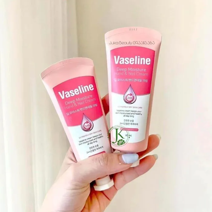 Kem Dưỡng Da Tay Và Móng, Cấp Ẩm Cho Da Vaseline 24h Deep Moisture Hand &  Nail Cream 60ml