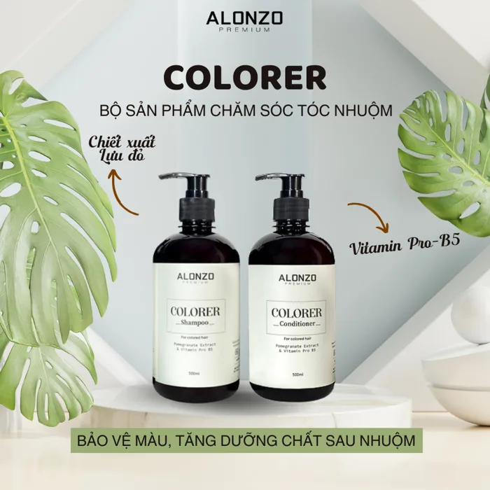 Dầu xả cho tóc nhuộm giữ màu tóc phục hồi hư tổn giảm khô xơ ALONZO Premium  Colorer chính hãng Úc 500ml
