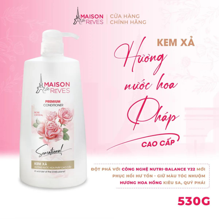 Kem xả hương nước hoa Pháp cao cấp Maison De Rêves phục hồi hư tổn và giữ  màu tóc nhuộm - 530g | Lazada Việt Nam