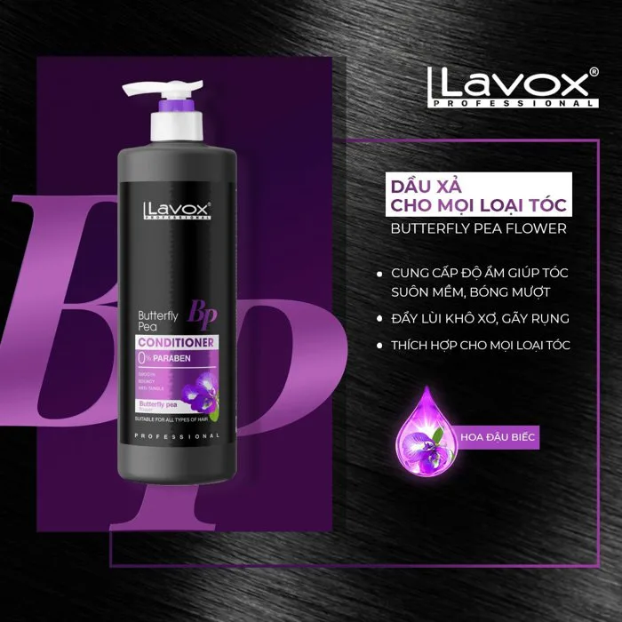 Review dầu xả giữ màu tóc nhuộm Butterfly Pea Flower - LAVO