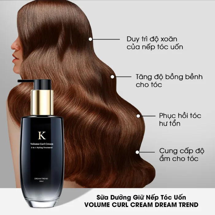 Sữa Dưỡng Giữ Nếp Tóc Uốn Dream Trend Volume Curl Cream – Lam Thảo Cosmetics