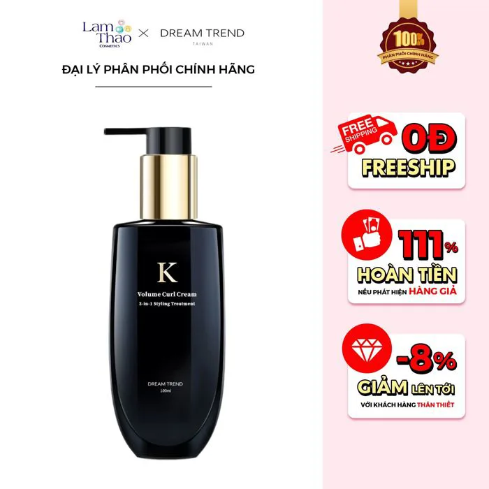 Sữa Dưỡng Giữ Nếp Tóc Uốn Dream Trend Volume Curl Cream – Lam Thảo Cosmetics