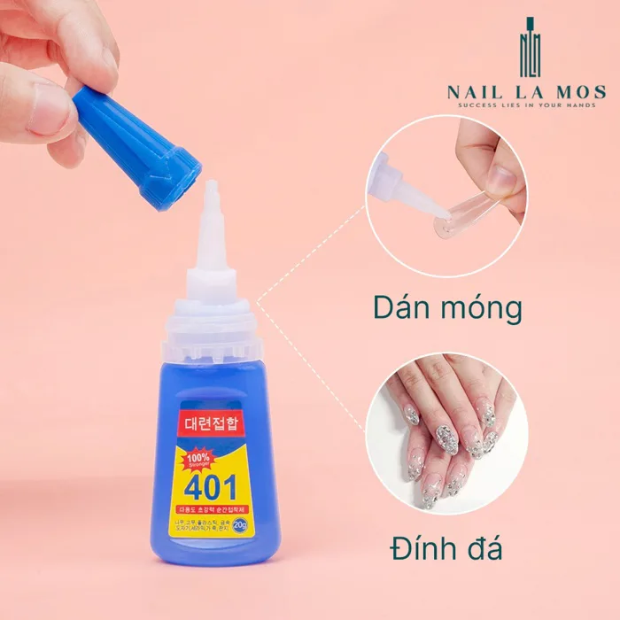 Keo 401 dán móng nail (20g) - Keo dán đa năng Hàn Quốc loại tốt chuyên dụng  cho dân làm móng