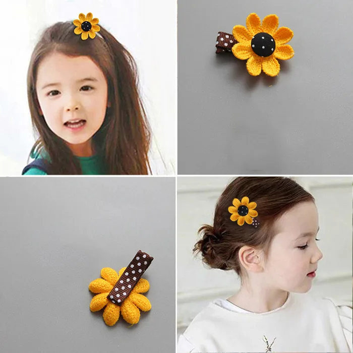 Kẹp tóc cho bé gái hoa hướng dương( set 2 cái) giá sỉ, giá bán buôn - Thị  Trường Sỉ