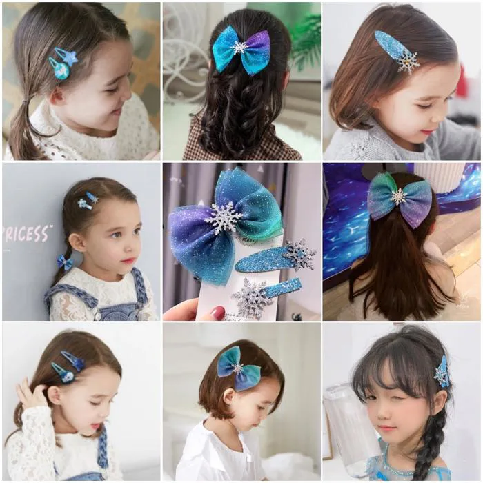 Set kẹp tóc cho bé gái + lược / cột tóc