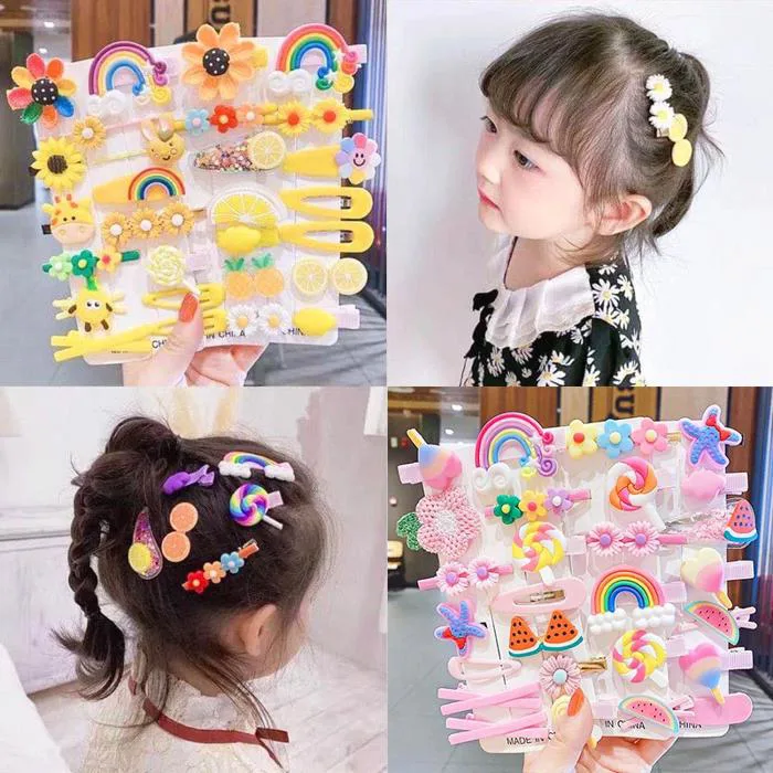 Kẹp tóc mái, Set 14 kẹp tóc cho bé gái nhiều màu sắc họa tiết dễ thương  (14psc) BBShine – P154 | BBShine - Thiên đường đồ cho bé