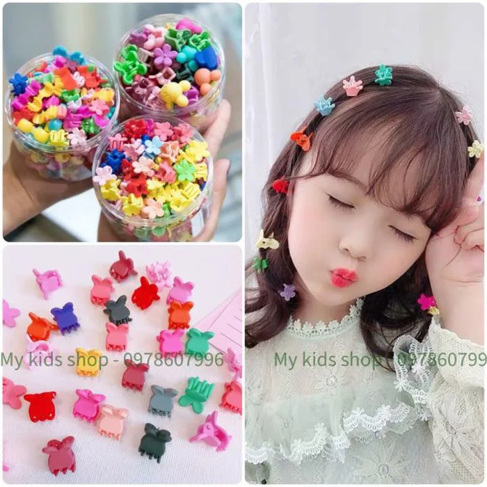 Bộ 10 kẹp tóc càng cua mini cho bé gái nhiều màu Kẹp Tóc Không Gây Kích Ứng  Da Bé Kẹp Tóc Xinh Xắn Cho Bé Gái Từ 6 Tháng Tuổi -
