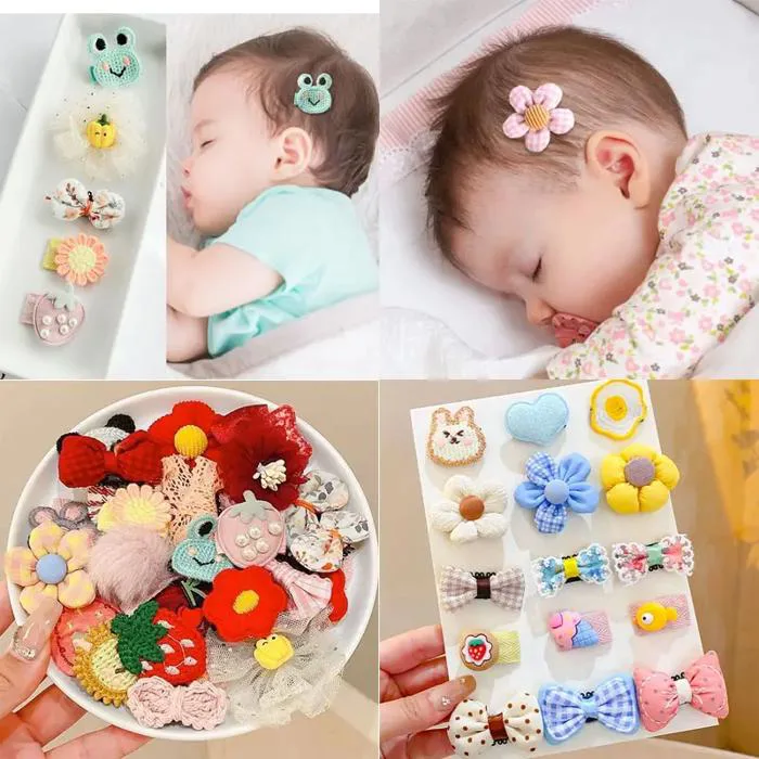 Kẹp Tóc Vải Cho Bé Gái, Thích Hợp Cho Trẻ Sơ Sinh Có Độ Phồng Tóc