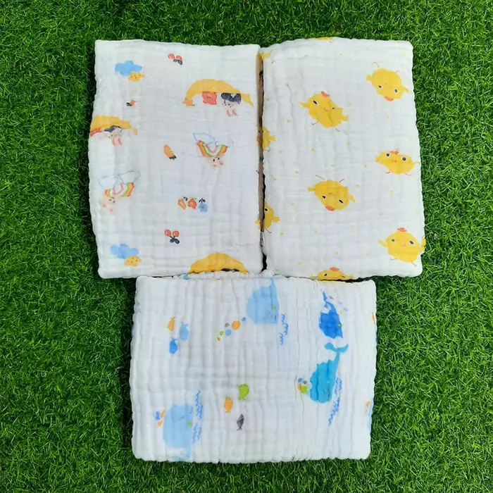 Khăn xô tắm cho bé sơ sinh 6 lớp (dạng nhăn)