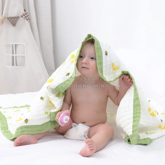 Sản Phẩm Khăn Xô Tắm 6 Lớp Sợi Tre Cho Bé Giá Tốt T9/2026