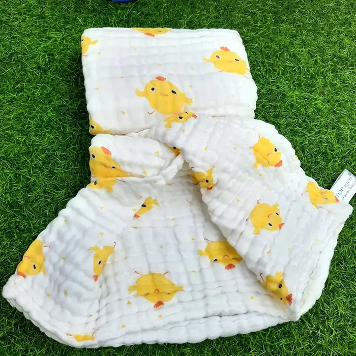 Khăn xô tắm cho bé sơ sinh 6 lớp (dạng nhăn)