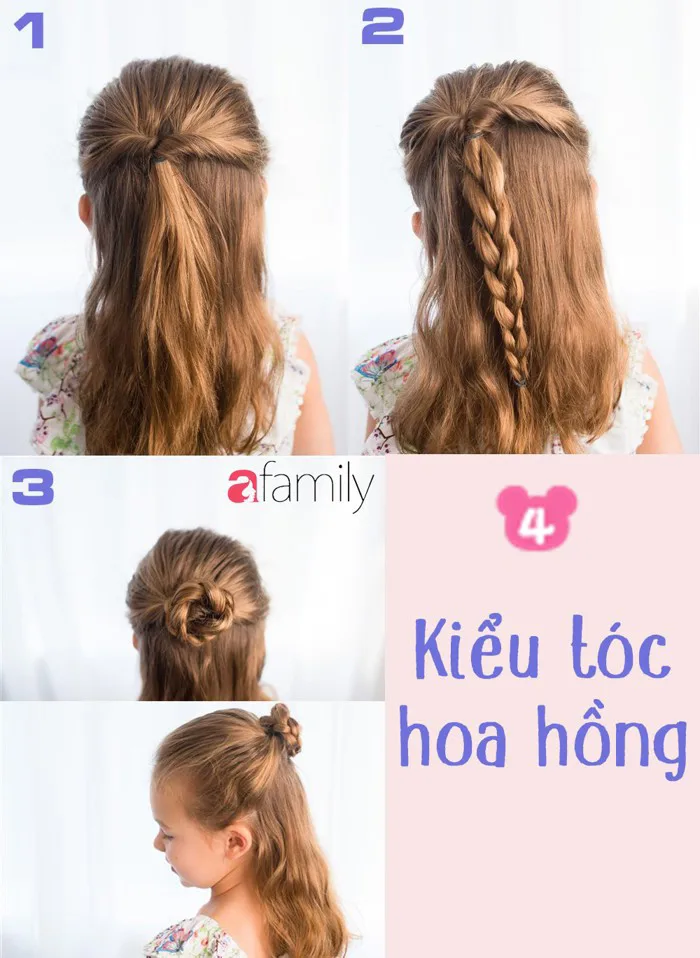 Hướng dẫn 12 kiểu tóc cho bé gái siêu đẹp dễ làm chưa mất tới 7 phút