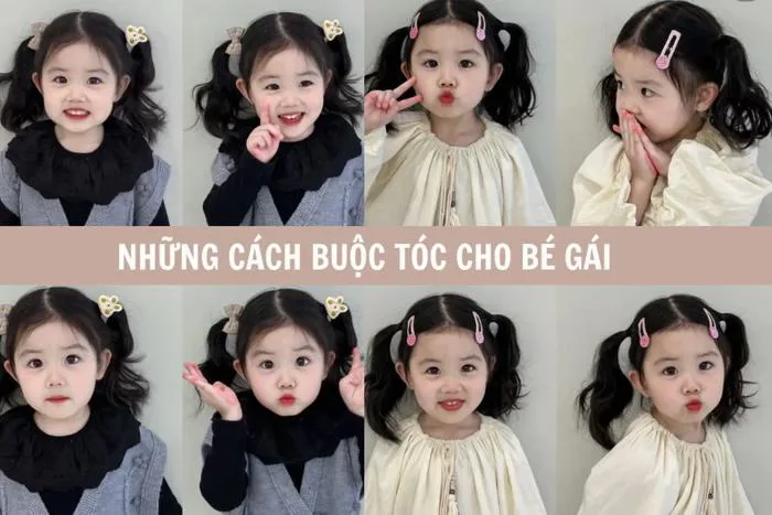 Cách buộc tóc cho bé gái đơn giản, dễ thương