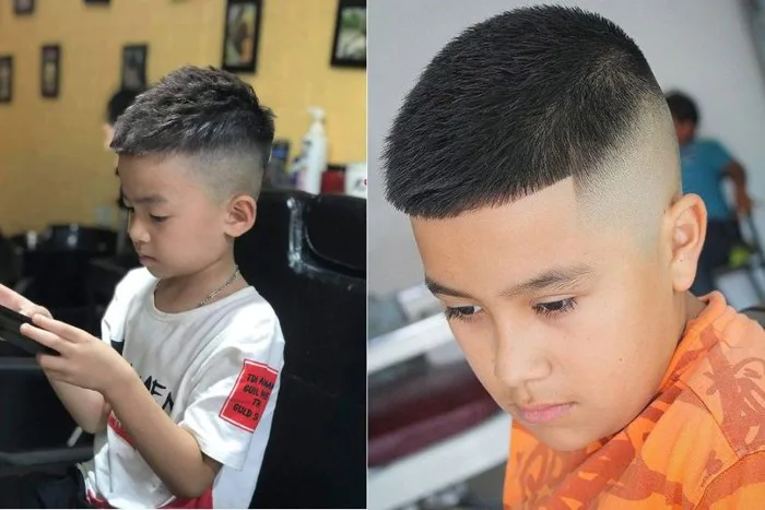 20+ kiểu tóc cho bé trai mặt dài cân đối và cực ấn tượng
