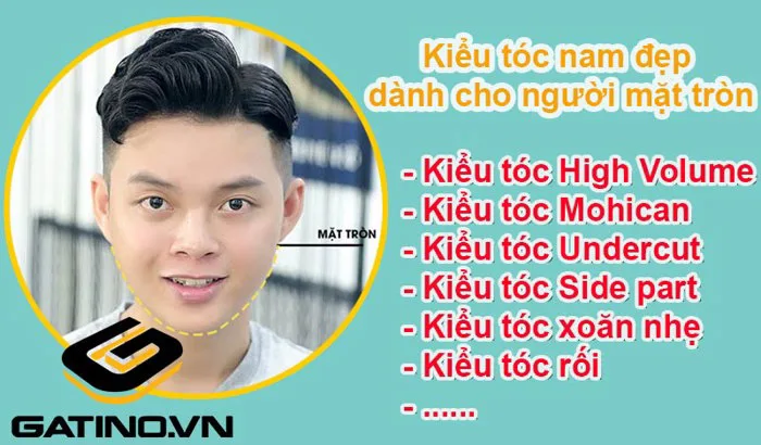 Những kiểu tóc nam đẹp dành cho người mặt tròn | Gatino.vn