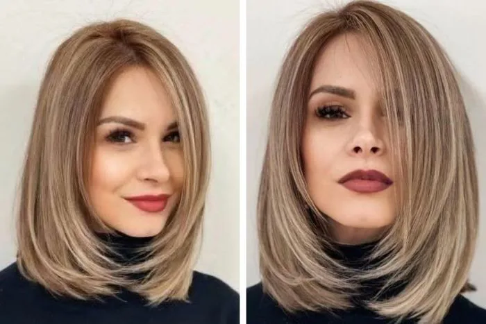 Tổng hợp các kiểu tóc layer nữ mặt tròn béo hóa VLINE xinh xắn