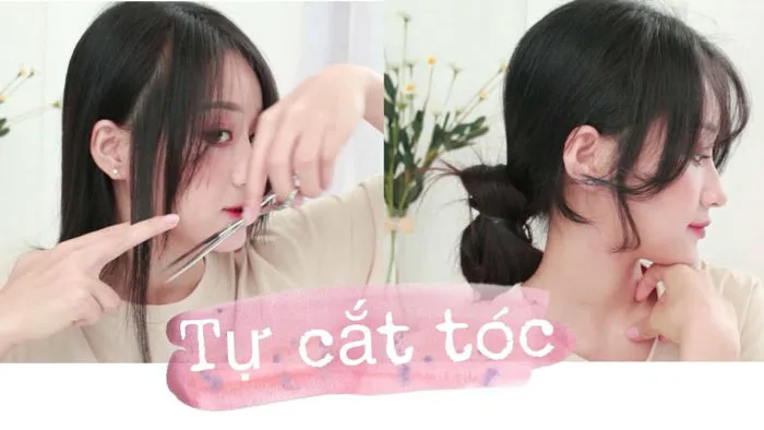 Cắt tóc hai mái Hàn Quốc tại nhà / How to cut my own side bangs at home /  Cắt tóc mái bay Hàn Quốc