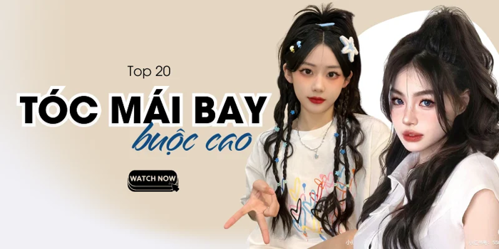 20+ mẫu tóc mái bay buộc cao trẻ trung, cá tính thời thượng cho nàng