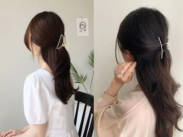 Cách buộc tóc nửa đầu kiểu Hàn Quốc dễ làm