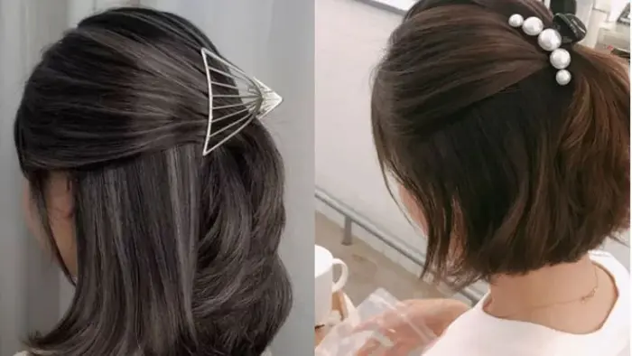 Bật mí cách cột tóc nửa đầu cho tóc ngắn cực điệu
