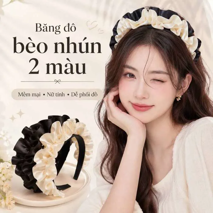 Băng Đô Cài Tóc Vải Nhăn Phong Cách Pháp Cổ Điển Thời Trang Cho Nữ pepden |  Shopee Việt Nam
