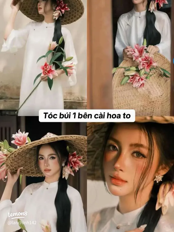 20+ kiểu tóc búi cài hoa đẹp khi mặc áo dài: nhẹ nhàng, dễ làm tại nhà