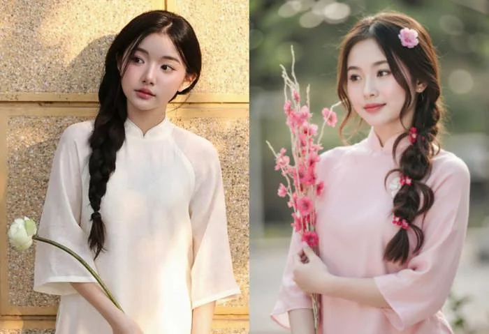 20+ Kiểu tóc mặc áo dài đón Tết 2026 xinh đẹp, trẻ trung, thanh lịch
