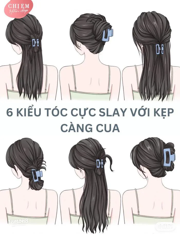 6 kiểu kẹp tóc càng cua cực đẹp: cách kẹp tóc đơn giản mà siêu slay
