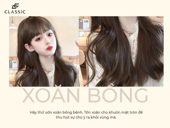 Kiểu tóc nữ mặt tròn giúp 