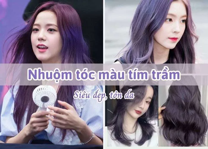 10 Kiểu Nhuộm Tóc Màu Tím Trầm Siêu Đẹp, 3 Lưu Ý Khi Nhuộm | TIKI