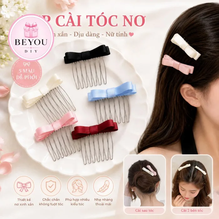 Xược Tóc Nơ, Xước Tóc, Lược Cài Tóc Nơ Nữ Phong Cách Hàn Quốc Giữ Tóc Mái  Gọn Đẹp Đi Học Đi Tiệc Đẹp