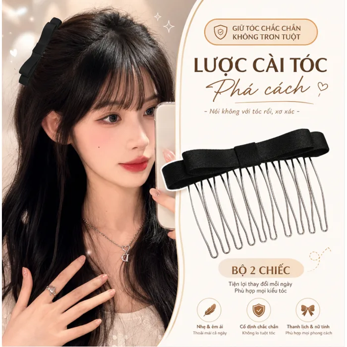 2 Chiếc Nơ Lược Tóc Vô Hình Tập Tóc Kẹp Công Chúa Nửa Lên Tạo Kiểu Tóc Cho  Nữ Bé Gái
