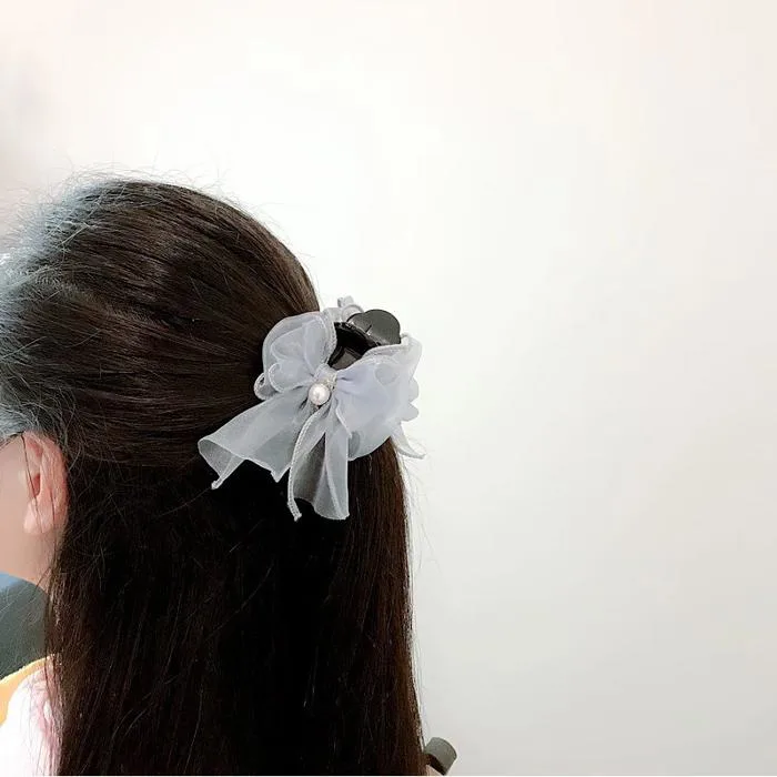 Kẹp tóc nơ công sở đính đá ❤️Kẹp Nơ Tiểu Thư❤️ Búi tóc / Hoa cài Tóc Đẹp/  Làm đẹp mái tóc / Phụ kiện cho nữ/ TRANG ĐIỂM